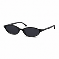NOCT Echo slim full-rim horizontal oval sunglasses in Black / Smoke on a white background