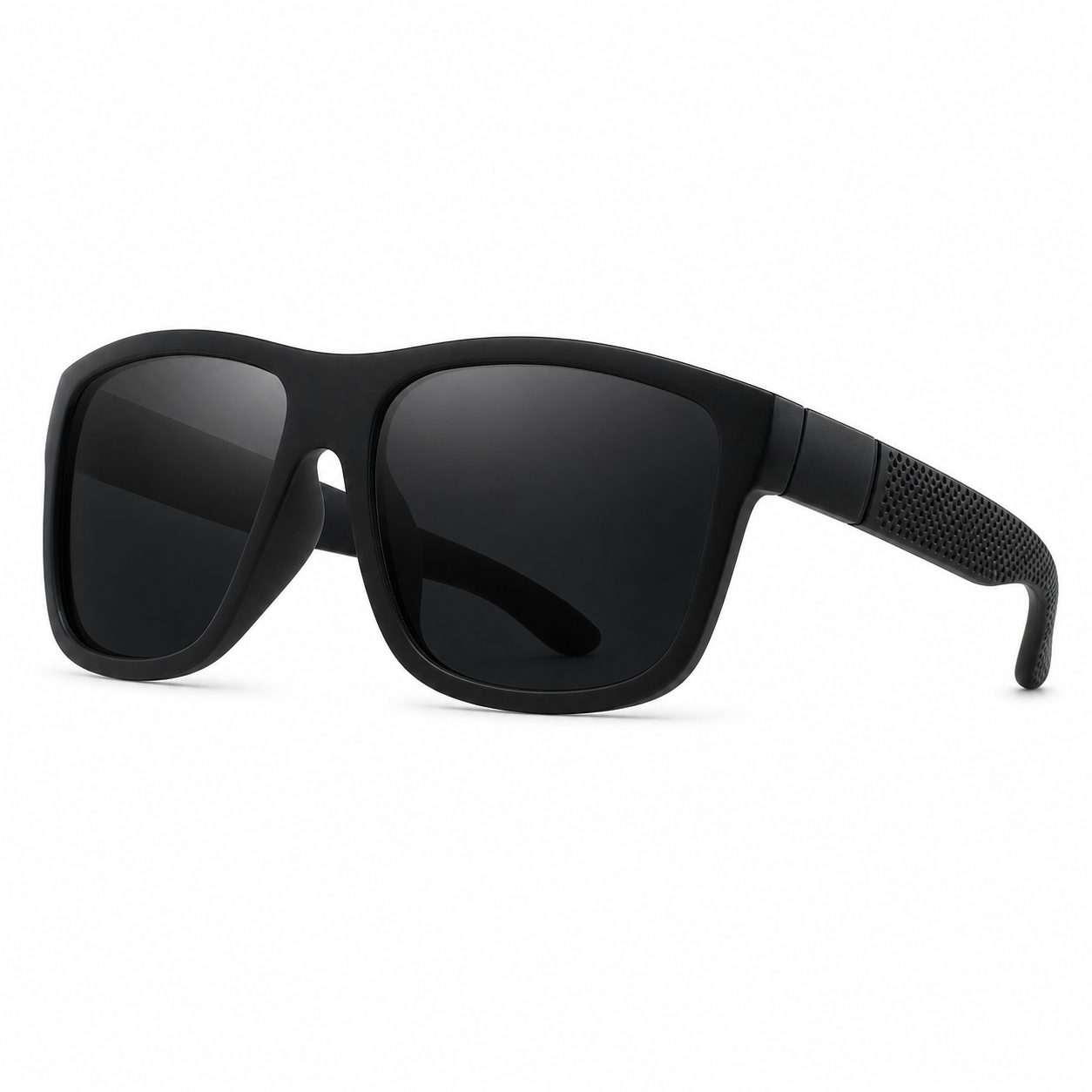 NOCT Momentum oversized full-rim square sport wrap sunglasses in Black / Smoke on a white background