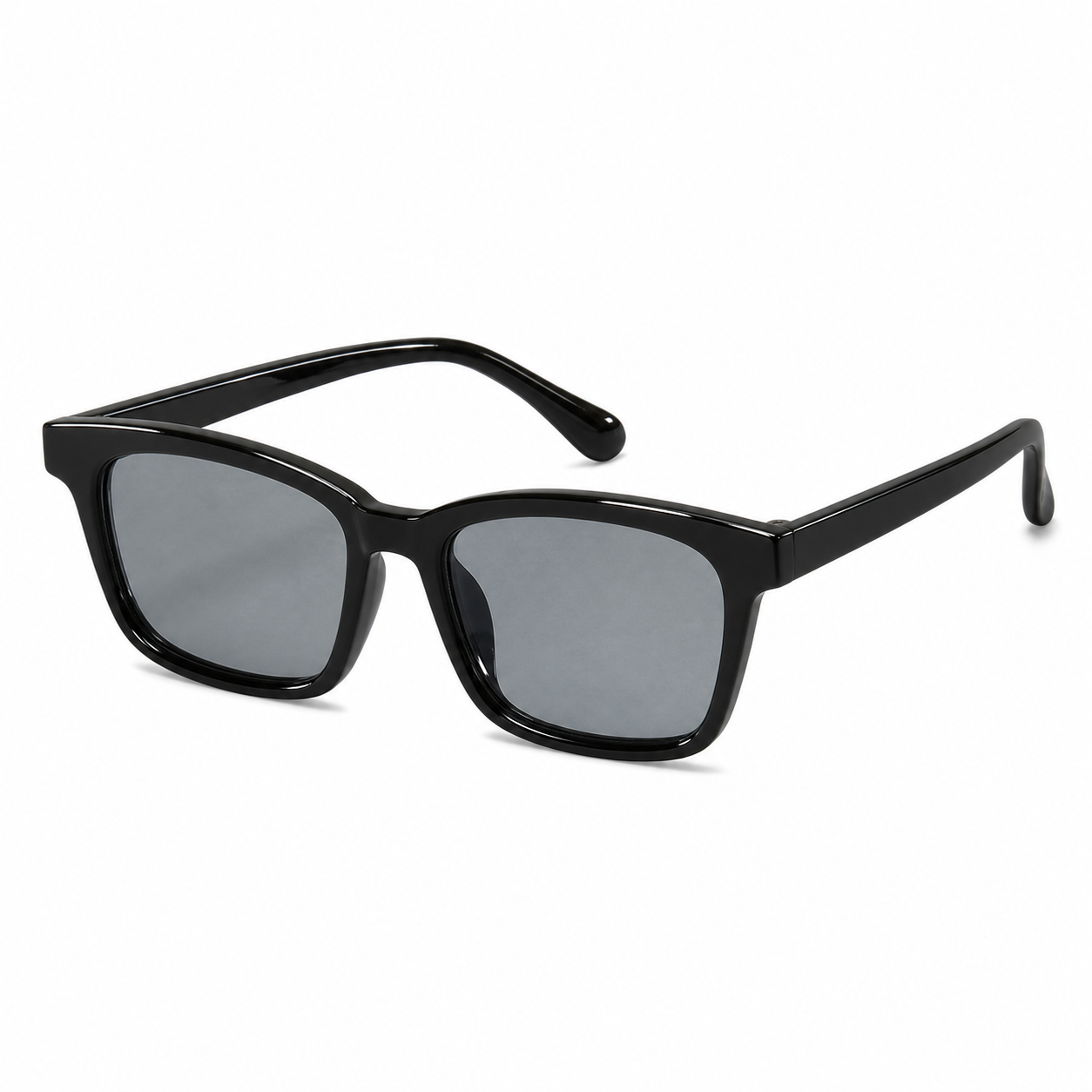 NOCT Quarry angular square full-rim sunglasses in Black / Smoke on a white background