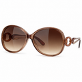 NOCT Relic oversized round butterfly full-rim sunglasses in Brown / Brown on a white background