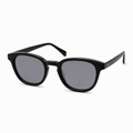 NOCT Rune rounded square panto full-rim sunglasses in Black / Smoke on a white background
