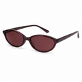 NOCT Selene slim full-rim upswept oval sunglasses in Burgundy / Rose Smoke on a white background