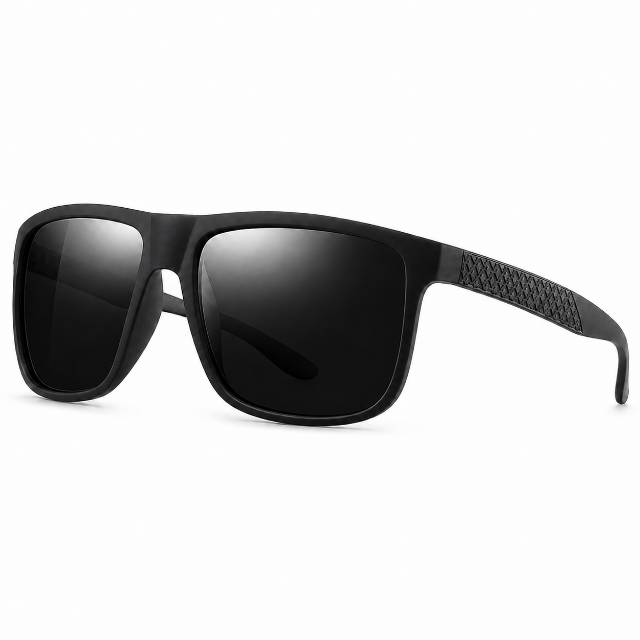 NOCT Vault oversized soft-square full-rim sunglasses in Black / Smoke on a white background
