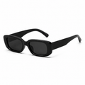 NOCT Void narrow rounded rectangular full-rim sunglasses in Black / Smoke on a white background